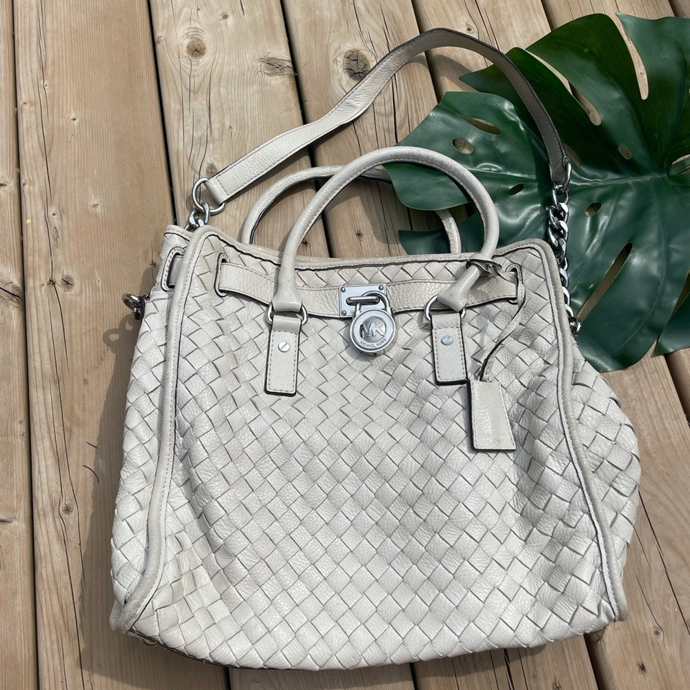 Michael kors Hamilton weaved leather bag